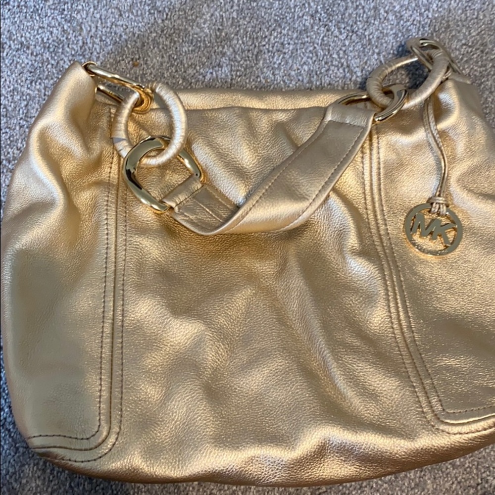 Gold Michael Kors purse